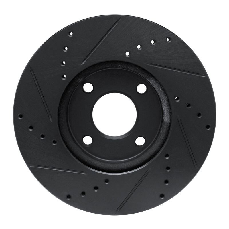 Ford Ecosport Brake Rotor (1) - Front Right - R1 Concepts - Drilled & Slotted - Black - `13-`16